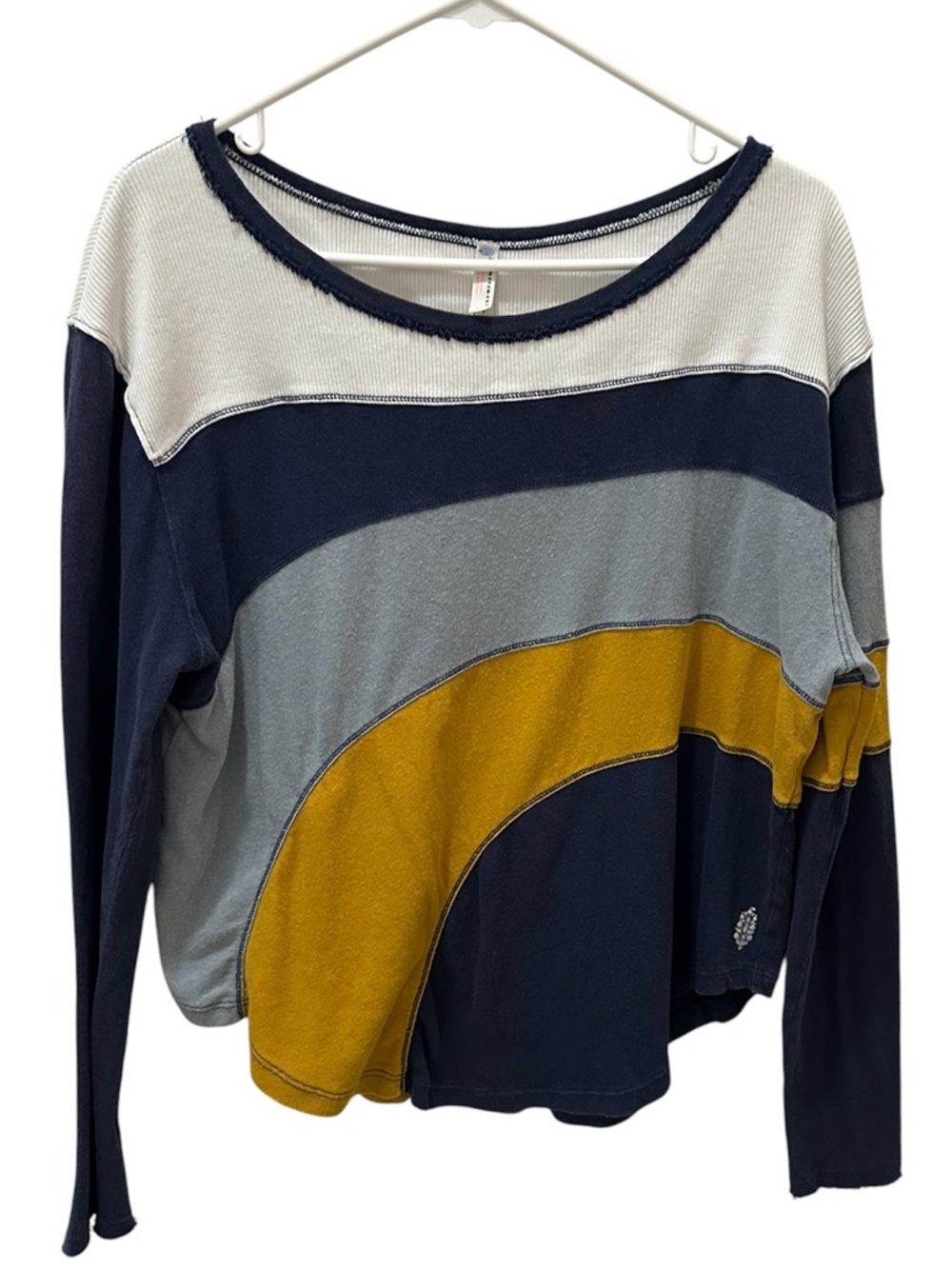 Free People Movement Sun Downer long sleeve tee color block size Medium